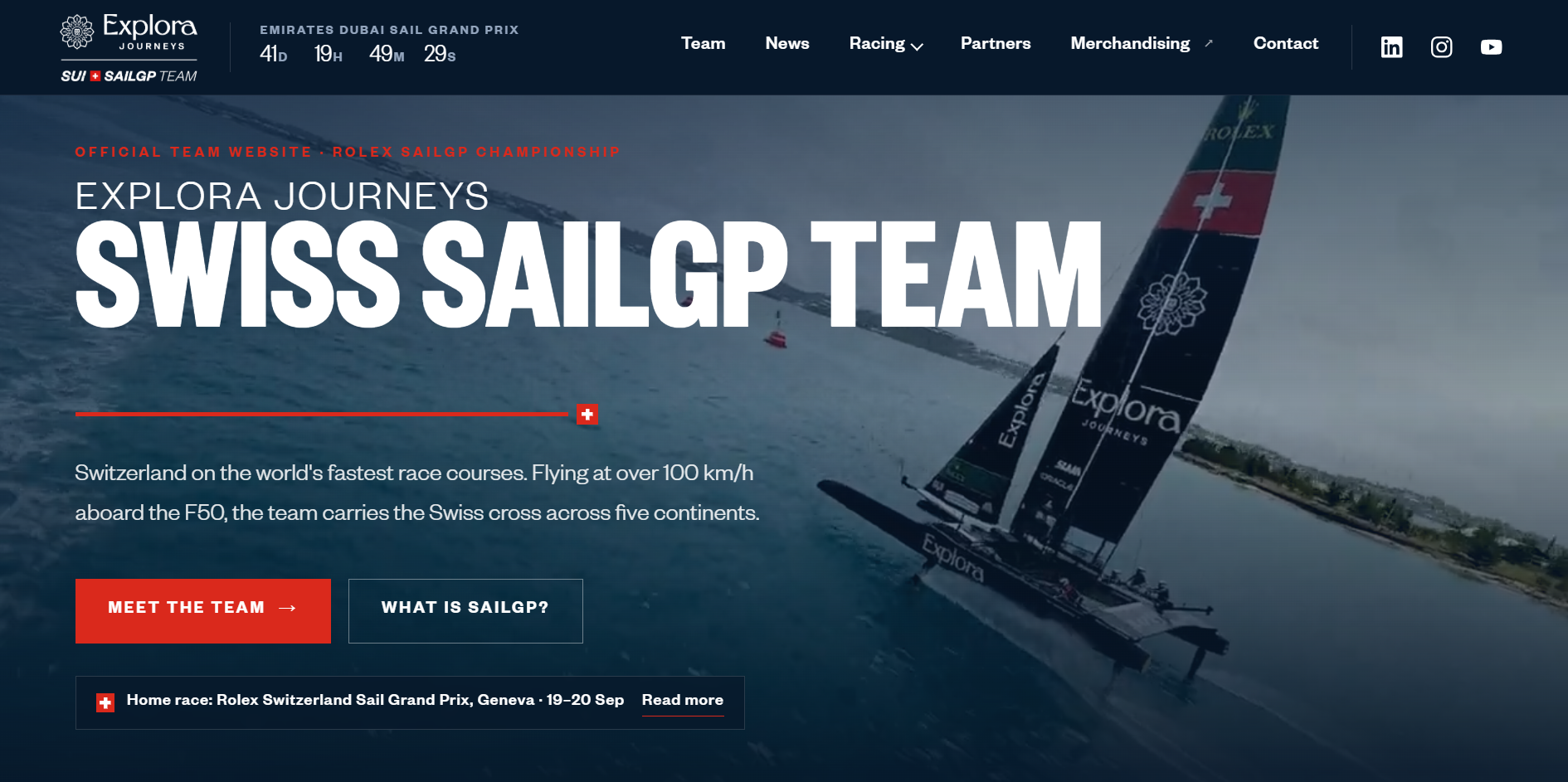 Website des Swiss SailGP Team